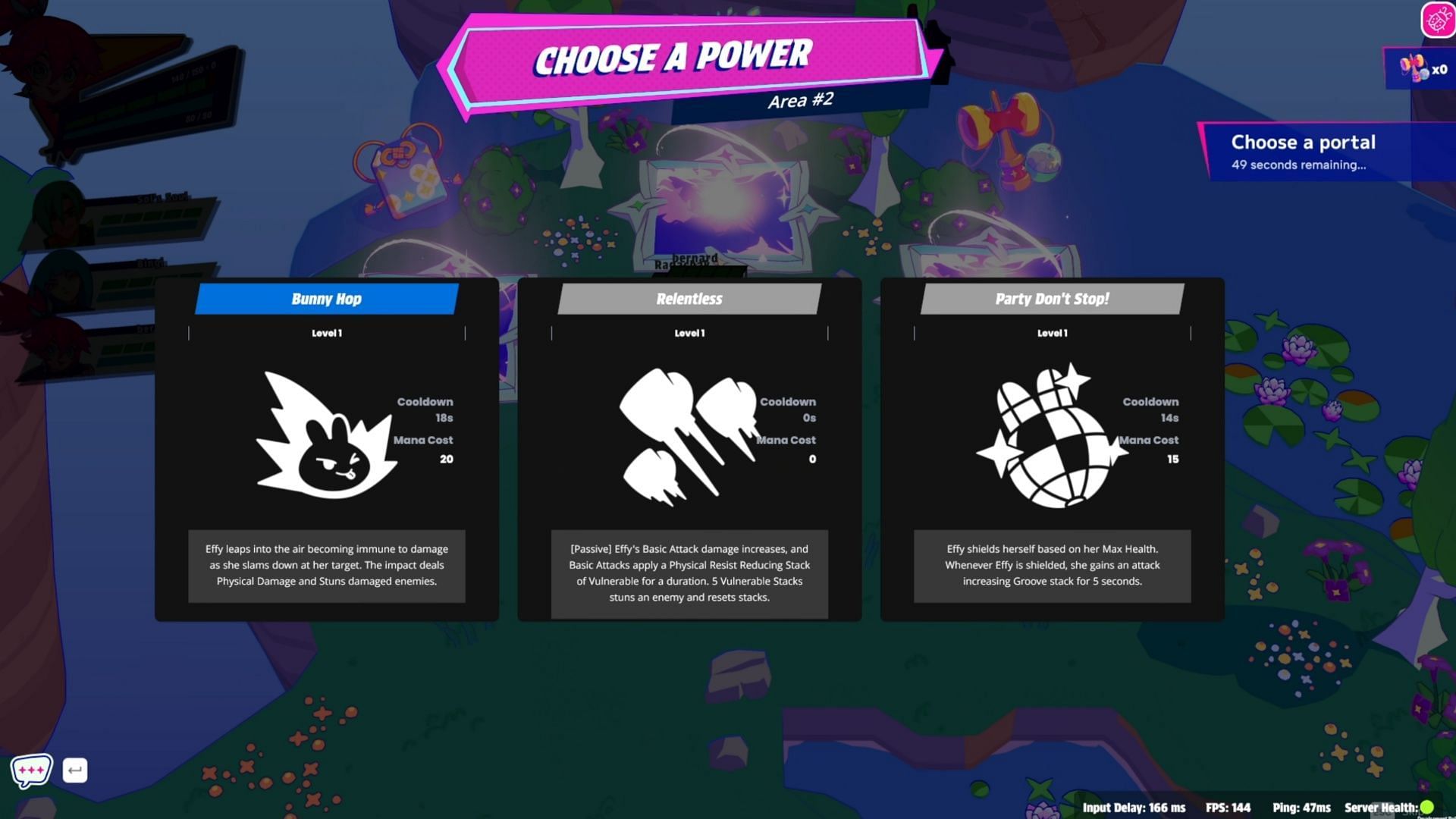 At the end of each stage are useful rewards - just make sure you pick a portal that benefits the whole team! (Image via Pahdo Labs)